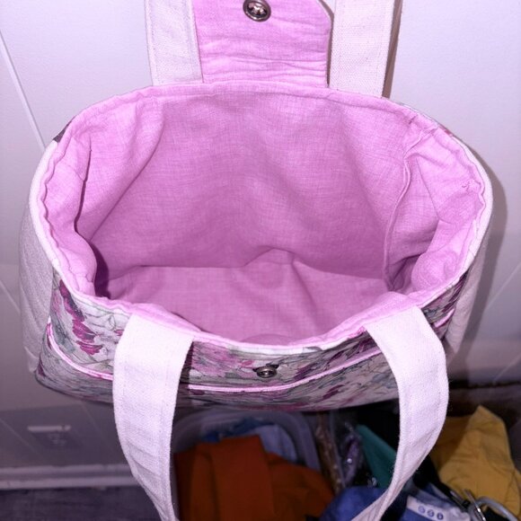 Canvas Shoulder Bag, Purse, Pocketbook, Handbag, Ethel Tote Bag, Pockets - Picture 4 of 8